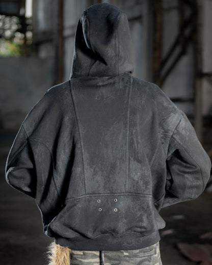 SHELL WAXED ZIP UP