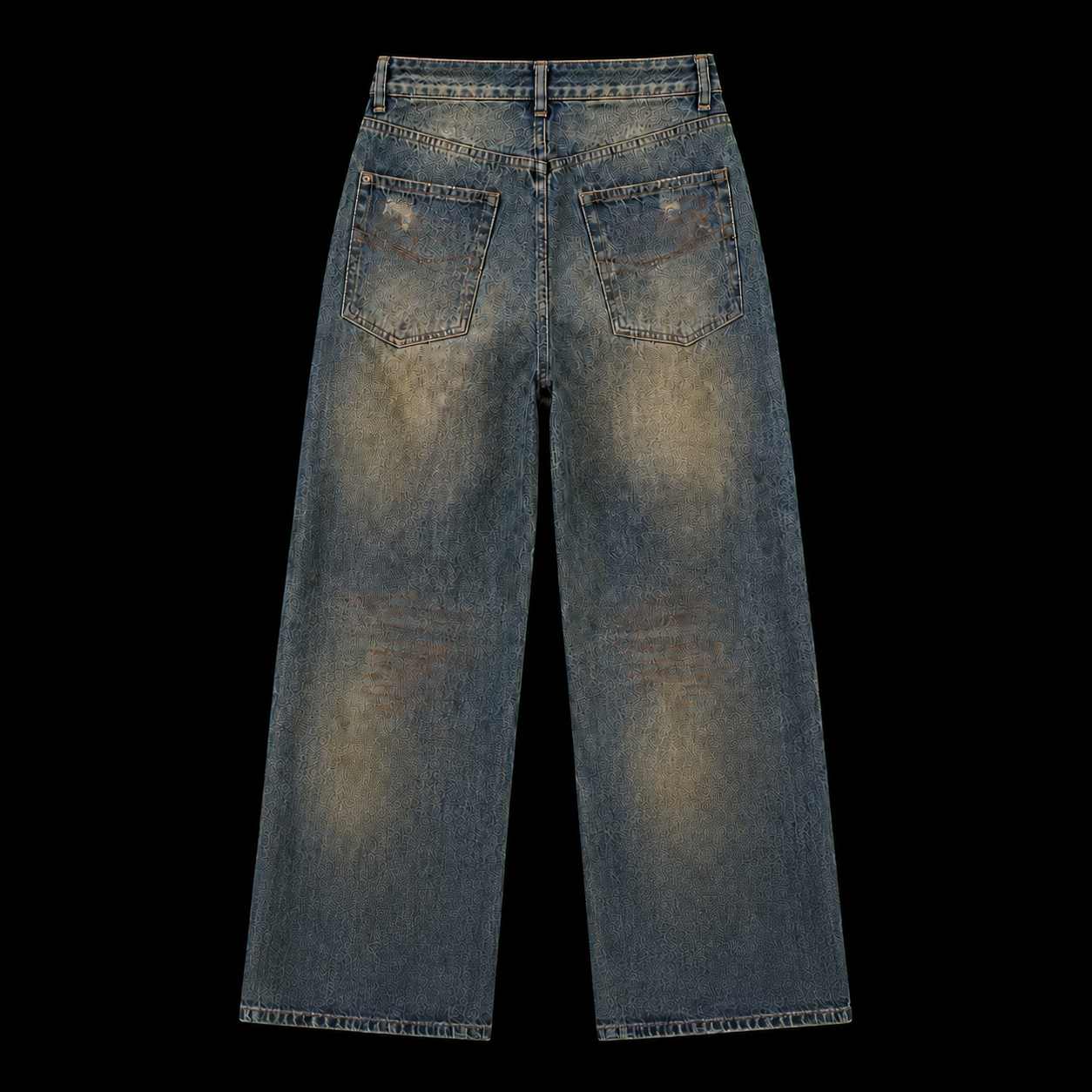 MUDDY BOOTCUT DISTRESSED DENIM