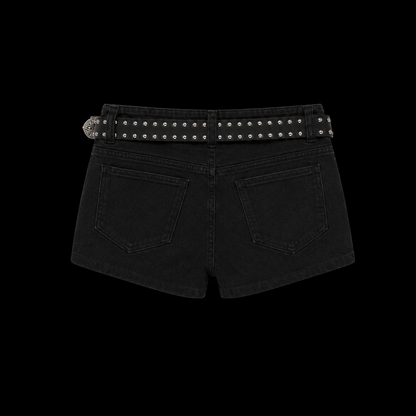 ROXY STUDDED LOW RISE SHORTS (BELT INCLUDED)