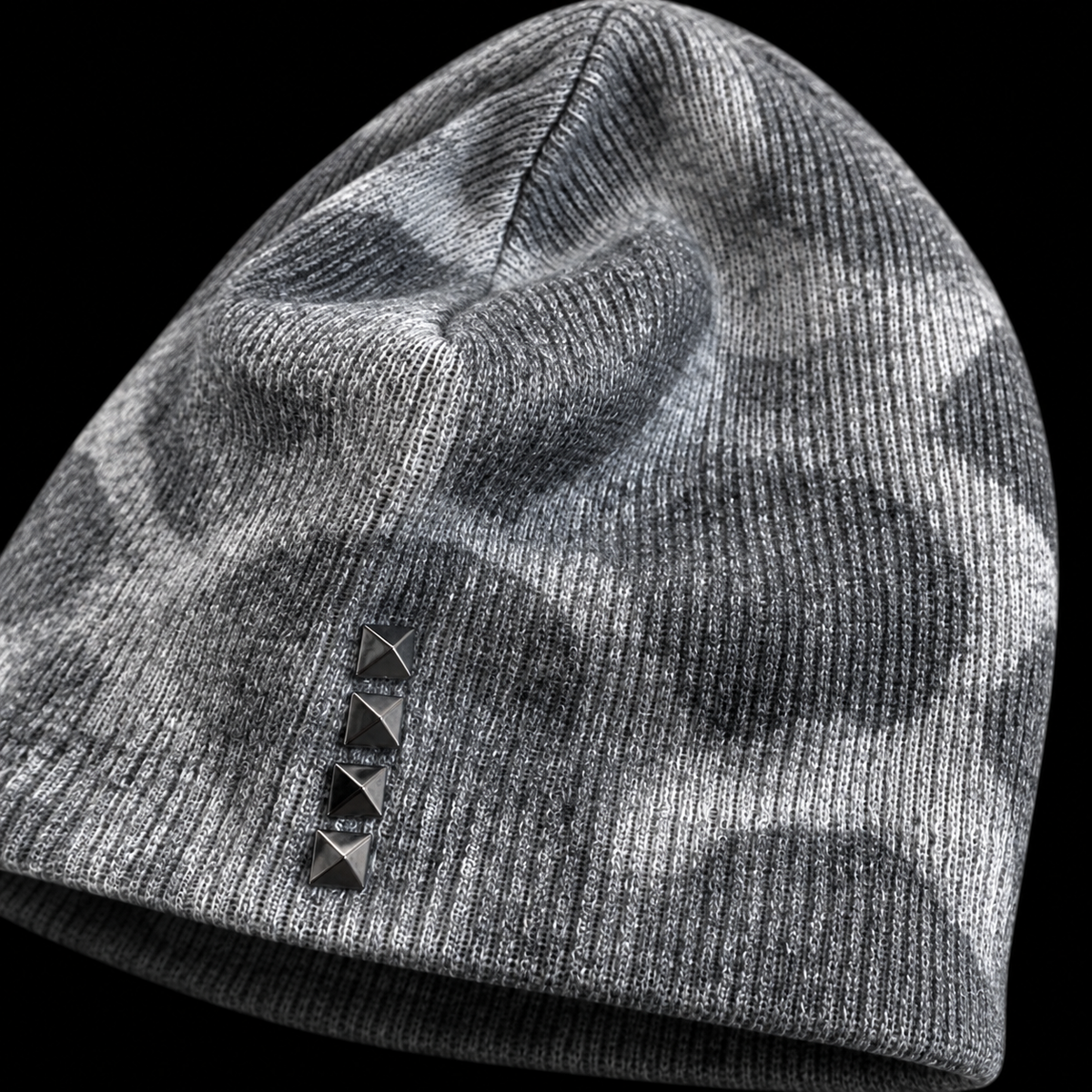 STUDDED CHEETAH BEANIE