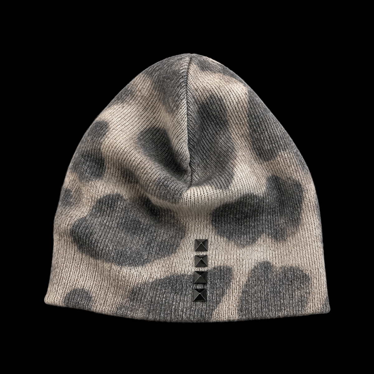 STUDDED CHEETAH BEANIE