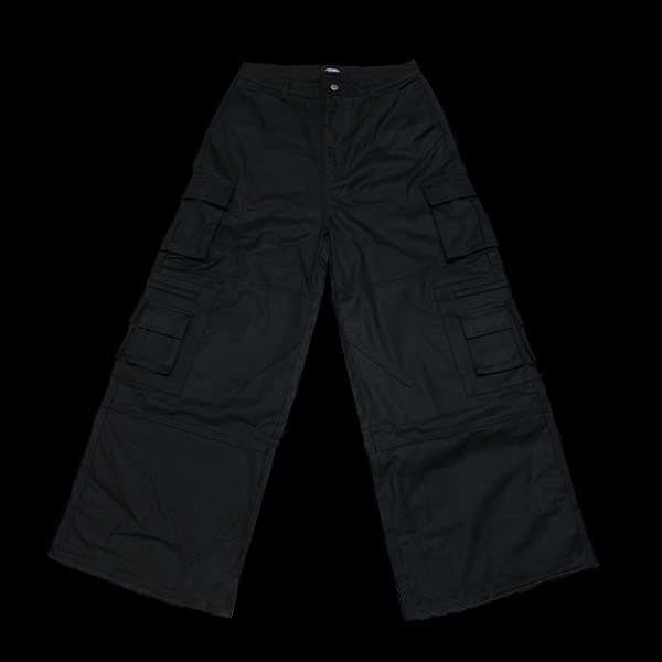 WAXED CARGO PANTS